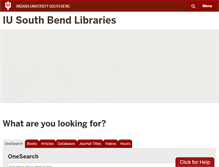 Tablet Screenshot of library.iusb.edu